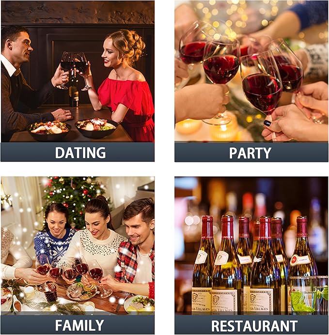 Electric Wine Aerator, Electric Wine Decanter and One Touch Wine Decanter Pourer for Red and White,Smart Wine Aerator and Dispenser with Type C Rechargeable