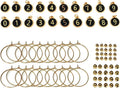 Number Wine Glass Charms - 2 Set of 20pcs Round 0-9 Figures Number Wine Charms for Stem Glasses - Tasting Party Supplies Drink Markers Cup Glass Charm Rings