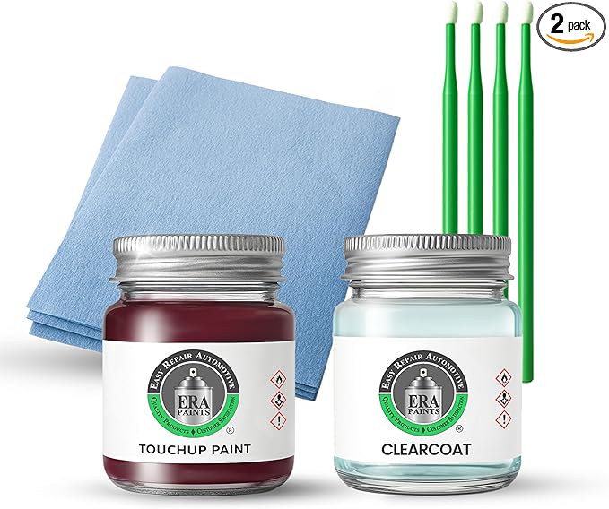 ERA Paints - W5R/5R/RS - Wine Red for HYUNDAI Exact OEM Color Match Automotive Touch Up Paint for Cars - Scratch & Chip Repair for Metal & Plastic - Essential Kit - Made in USA