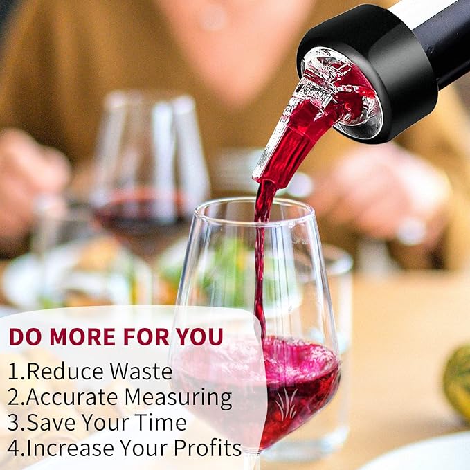 SuproBarware Automatic Measured Bottle Pourer Liquor Bottle Pourer Quick Shot Dispenser 1oz Liquor Pour Spout for Alcohol,Wine,Spirits, Home Bar Kitchen Tools 50 Pack