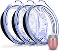 3 Wine Tumbler Lids, 12 oz Spill Proof 2.9 inch Diameter (Outer Rim) Lids for Wine Mugs - No Leak Design Splash Resistant Replacement Silicon Sliding Covers, Pack of 3 Insulated Cover