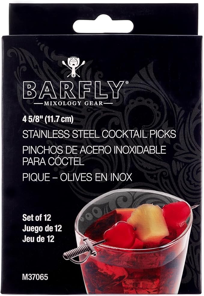 Barfly Cocktail Picks, Sword Top, Stainless