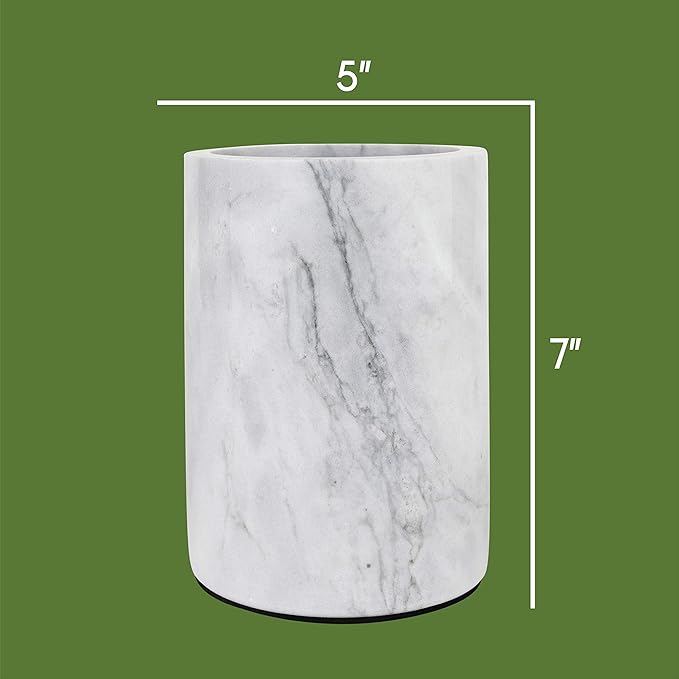 Homeries Marble Wine Chiller Bucket - Wine & Champagne Cooler for Parties, Dinner – Keep Wine & Beverages Cold, Wine Chillers for Bottles – Holds Any 750ml Bottle - Ideal Gift for Wine Enthusiasts