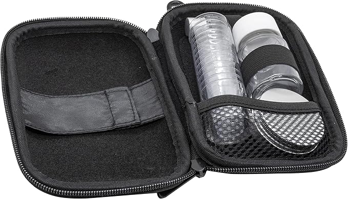 Portable Communion Service Set | Hard Case with Bottle for Wine, Vial for Oil, 12 Plastic Cups, and a Tin for Hosts | Great Catholic Gift for Ordination