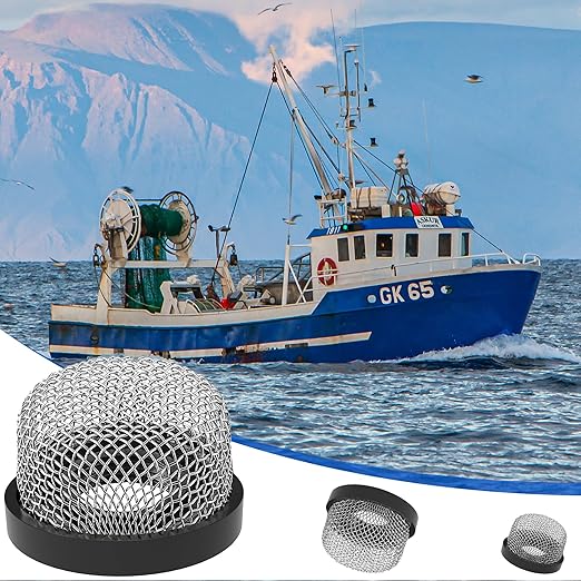 Saillong 2 Pcs Stainless Steel Mesh Strainer ¾ Inch -14, Stainless Steel Aerator Screen Filter Compatible with Livewell Pumps, MA-023 Screw on Strainer for Pump, Aerator, HVAC Drain Outlet