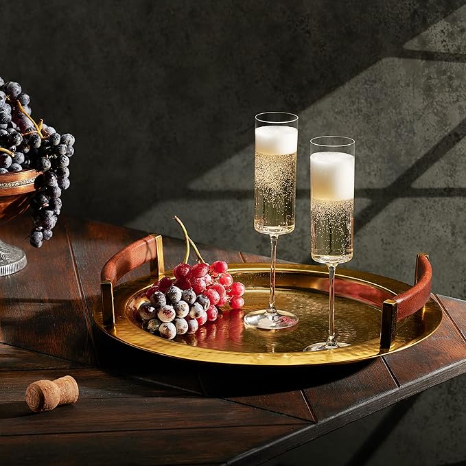 BENETI Square Wine Glasses (6 Ounce (Champagne Glasses))
