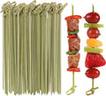 Bamboo Knotted Cocktail Picks 6 Inch, 100 Pack Toothpicks Skewers with Looped Knot for Appetizers, Mini Food Sticks Fancy Tooth Picks for Party Drinks Fruit Charcuterie Cocktail Garnish Accessories