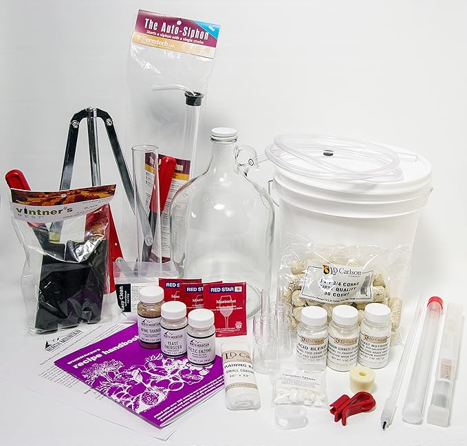 North Mountain Supply - NMSWFFC-30 1 Gallon Wine from Fruit Complete 30pc Kit - Only Fruit & Bottles Required
