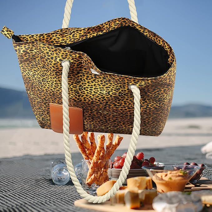 CORK & VINE Wine Tote Bag, Insulated Leakproof Wine Cooler Bag with Nautical Rope Strap | 3x 1.5 Liters Beverage Bag Included
