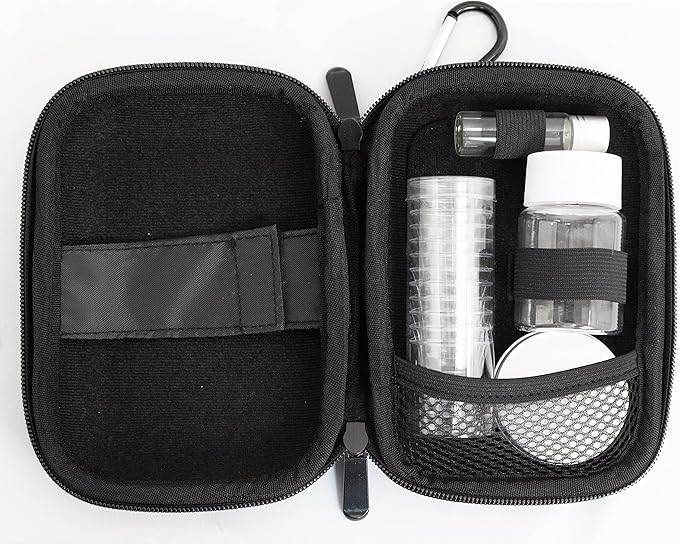 Portable Communion Service Set | Hard Case with Bottle for Wine, Vial for Oil, 12 Plastic Cups, and a Tin for Hosts | Great Catholic Gift for Ordination