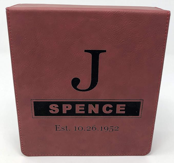 Personalized Leatherette 3 Piece Wine Tool Set (Rose w/Black)