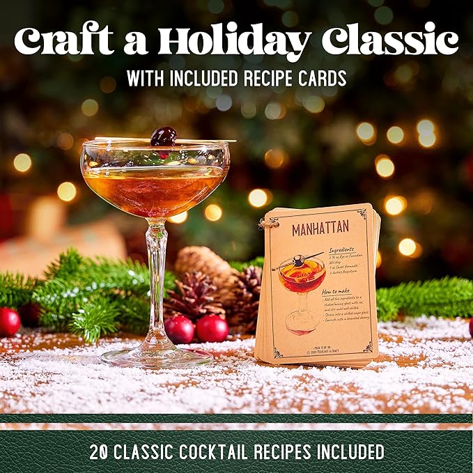 Mixology & Craft Boston Shaker Set with Weighted Martini Shakers | Cocktail Shaker Set Includes Strainer and Japanese Jigger | Great Gift Bar Set with Exclusive Recipe Cards | Leak-Proof (Silver)