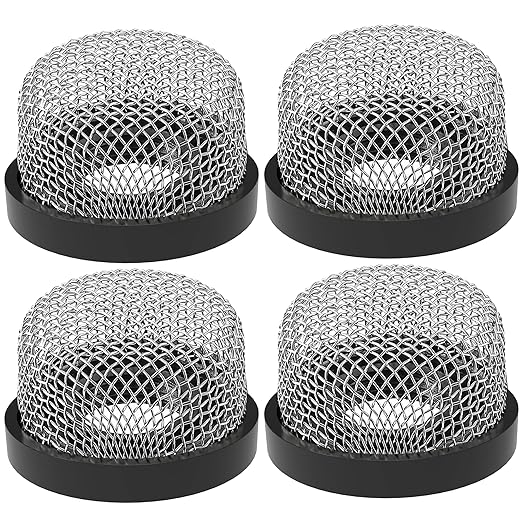 Saillong 4 Pcs Stainless Steel Mesh Strainer ¾ Inch -14, Stainless Steel Aerator Screen Filter Compatible with Livewell Pumps, MA-023 Screw on Strainer for Pump, Aerator, HVAC Drain Outlet