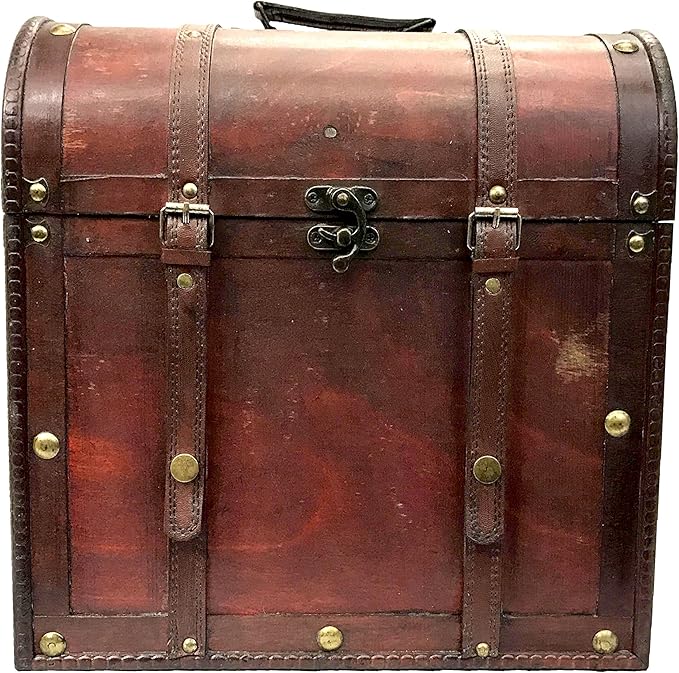 allgala Wooden Wine Bottle Box with Antique Finish, 6 Bottle