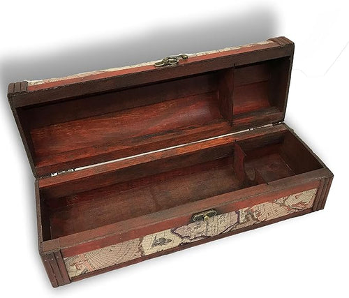 allgala Wooden Wine Bottle Box with Antique Finish