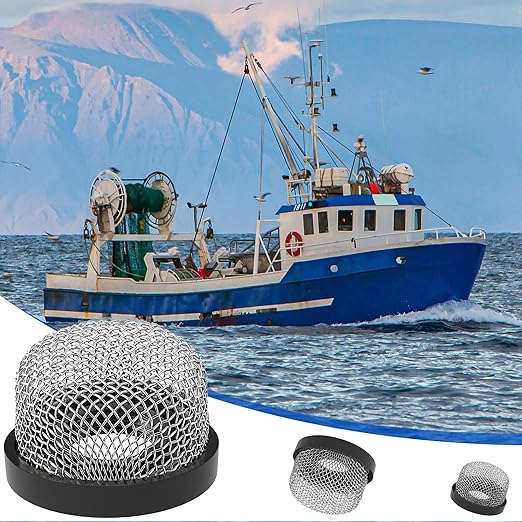 Saillong Stainless Steel Mesh Strainer ¾ Inch -14, Aerator Screen Filter Compatible with Livewell Pump, MA-023 Screw on Strainer for Pump, HVAC Drain Outlet, Garden Hose Strainers