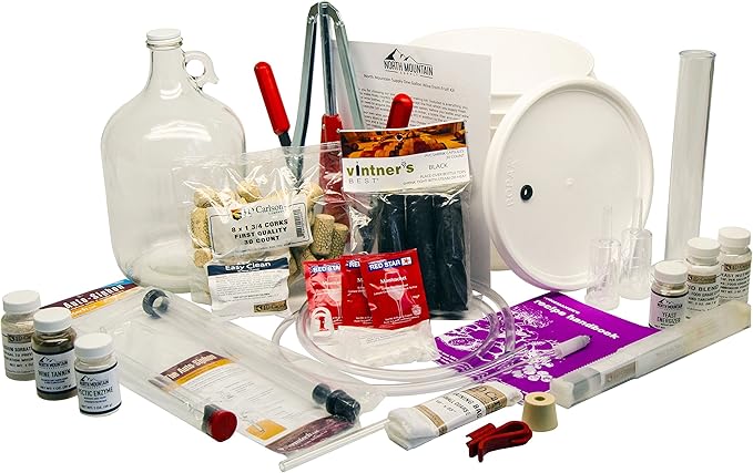 North Mountain Supply - NMSWFFC-30 1 Gallon Wine from Fruit Complete 30pc Kit - Only Fruit & Bottles Required