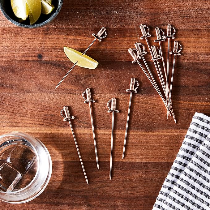 Barfly Cocktail Picks, Sword Top, Copper